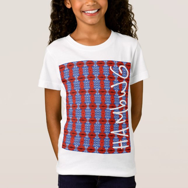 HAMbWG - Flick-T-shirt - Röd Blå Tröja (Framsida)