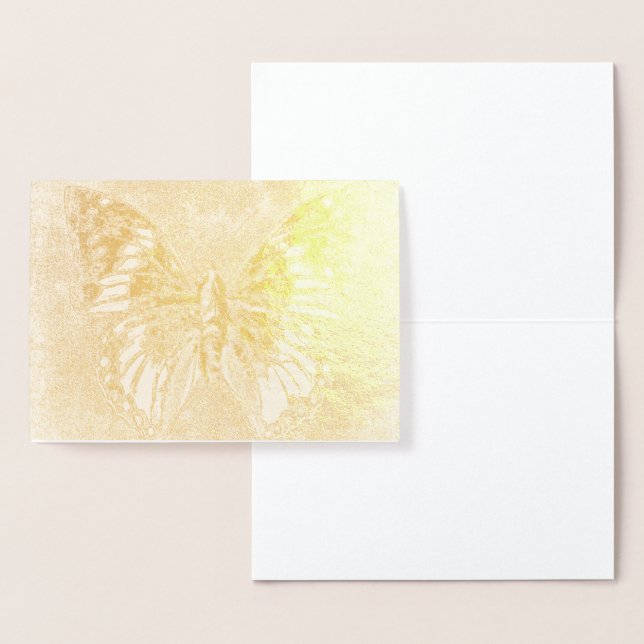 HAMbWG - Guld Foil Card - Butterfly Folierat Kort (Display)