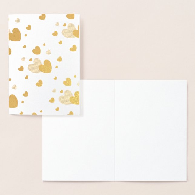 HAMbWG - Guld Foil Card - Hjärter Folierat Kort (Display)
