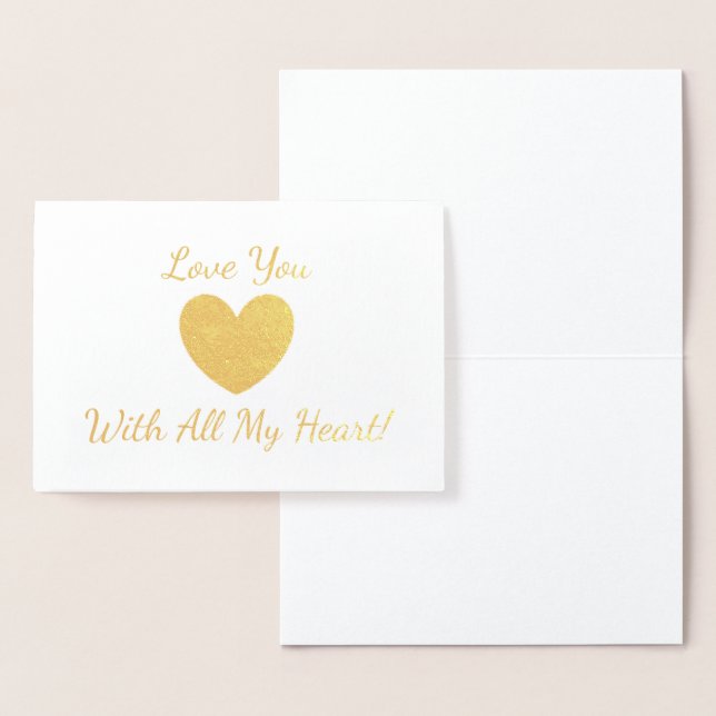 HAMbWG - Guldoljekort - Guld Heart Folierat Kort (Display)