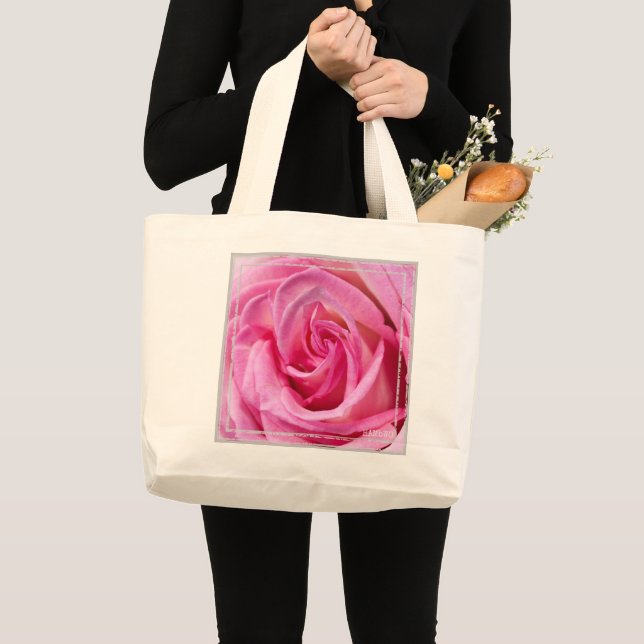HAMbWG - Handväsk - Rosa Ros Jumbo Tygkasse (Framsida (produkt))