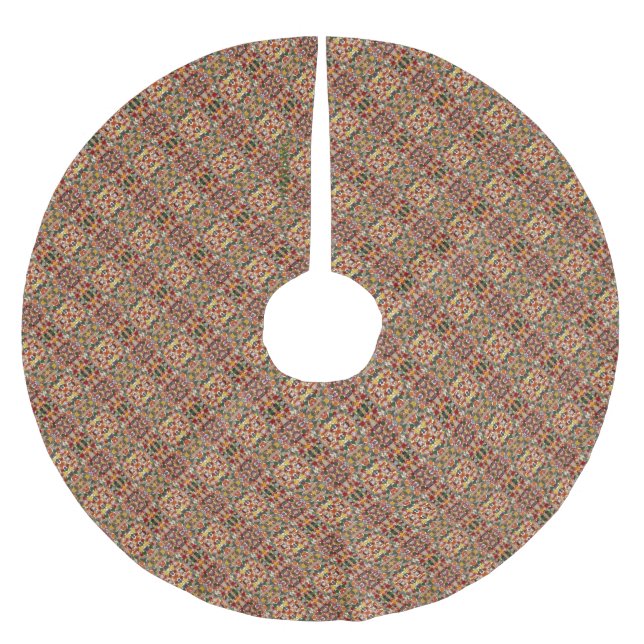 HAMbWG - Julgran Skirt - Candy Mönster 1 Julgransmatta Borstad Polyester (Framsidan)