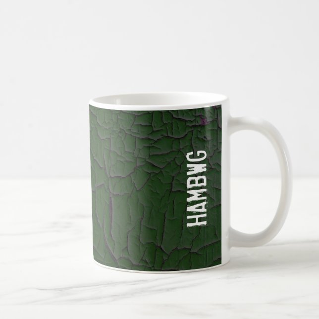 HAMbWG - Kaffe Mugg - Grönt Crackle Paint (Höger)