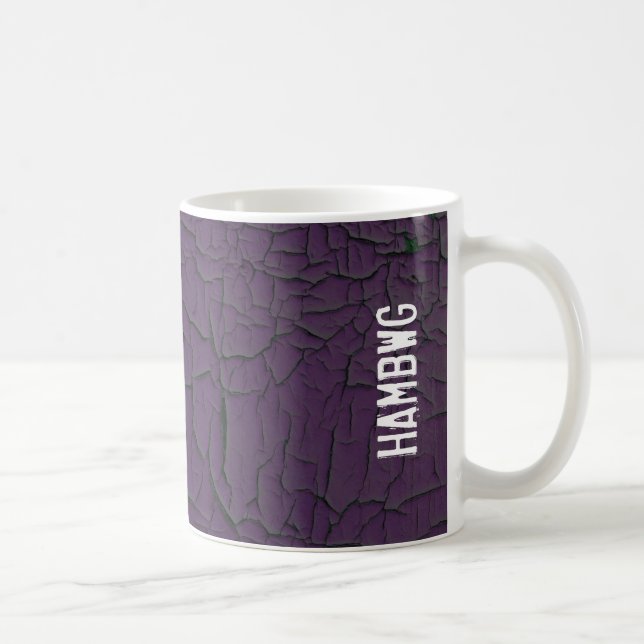 HAMbWG - Kaffe Mugg - Plum Crackle Paint (Höger)