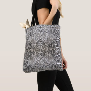 HAMbWG Kor Body Bag eller Tote - B W Snakeskin Dsg Tygkasse