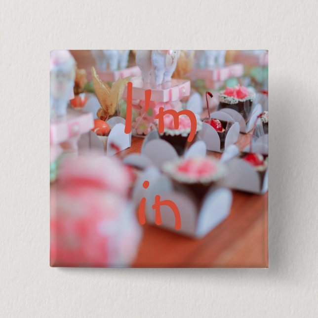 HAMbWG - Kvadratknapp - Jag är i svartvitt Knapp (Framsida)