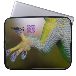 HAMbWG - Laptoppskydd - Ödla med QR-logotyp Laptop Fodral
