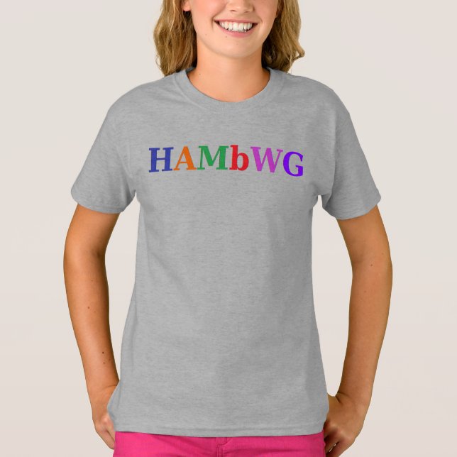 HAMbWG-Logotyp - 9 Färg - Fotbollsskena för flicko Tröja (Framsida)