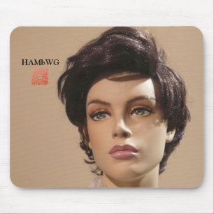 HAMbWG Mannequin Mouse Pad med qr-kod Musmatta