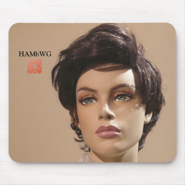HAMbWG Mannequin Mouse Pad med qr-kod Musmatta (Framsidan)