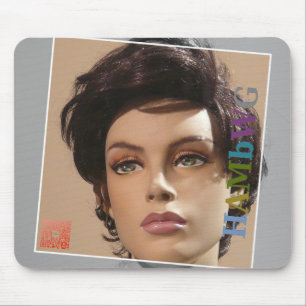 HAMbWG Mannequin Mouse Pad med qr-kod och L:ogo Musmatta