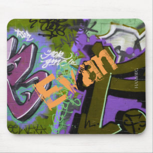 HAMbWG - Mousepad - Lila & Grönt Graphiti Musmatta
