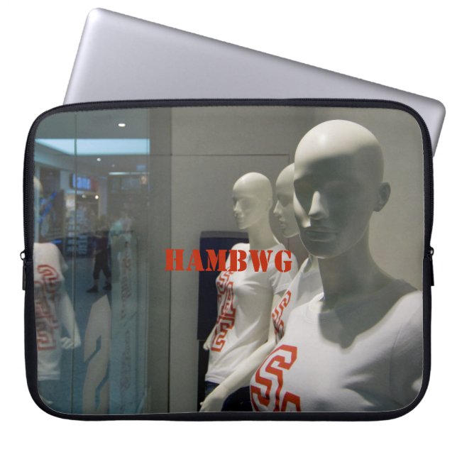 HAMbWG - Neoprene Laptop sleeve - Mannequins (Framsidan)