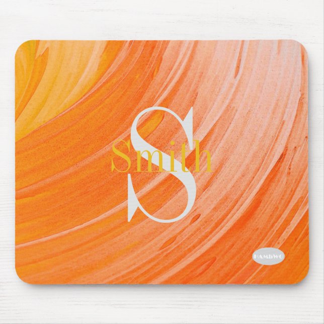 HAMbWG - Orange Swirl Monogram Musmatta (Framsidan)