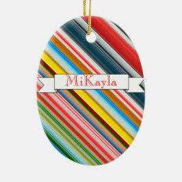 HAMbWG - Oval Ornament - Candy cane