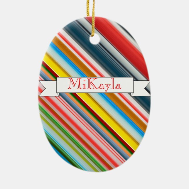 HAMbWG - Oval Ornament - Candy cane (Baksidan)