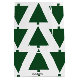 HAMbWG - Presentsäckar - Grönt Graphic Julgranar