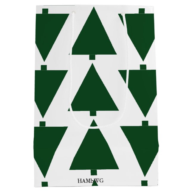 HAMbWG - Presentsäckar - Grönt Graphic Julgranar (Baksidan)