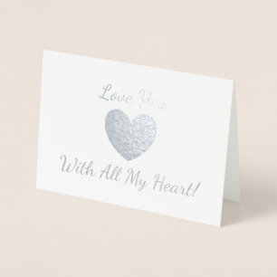 HAMbWG - Silver Foil Card - Guld Heart Folierat Kort