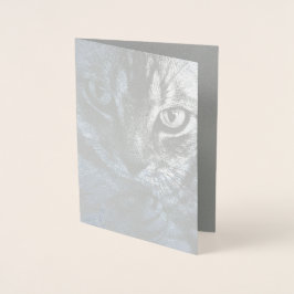 HAMbWG - Silver Foil Card - Katt Folierat Kort