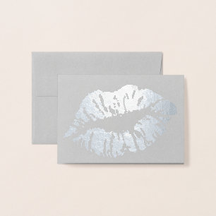 HAMbWG - Silver Foil Card - Läppar Folierat Kort