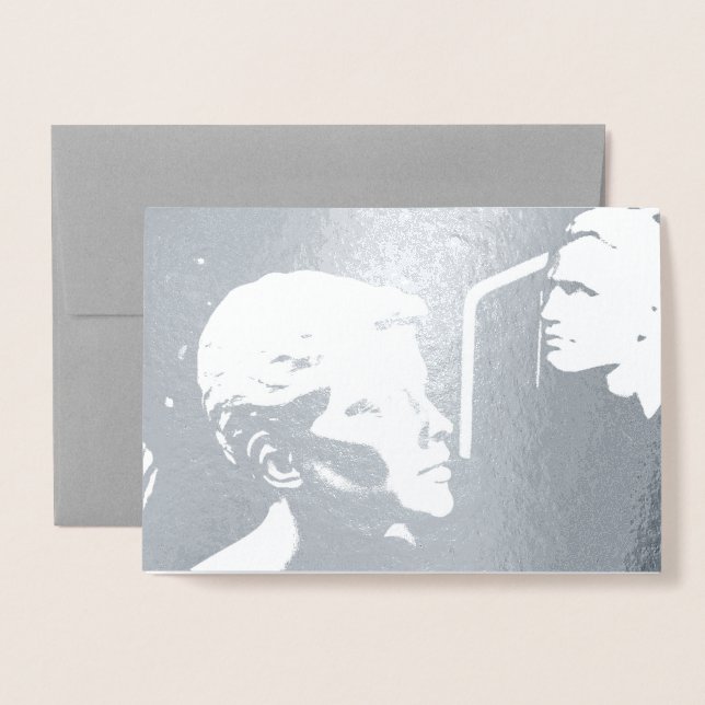 HAMbWG - Silver Foil Card - Mode Folierat Kort (Framsida med kuvert)