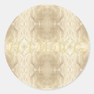HAMbWG - Stickers - Guld Logotyp Image Runt Klistermärke