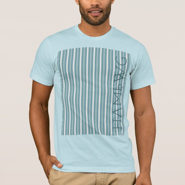 HAMbWG - T-Shirt - Aqua Rand (Framsida)