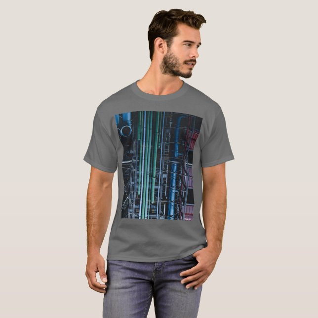 HAMbWG - T-Shirt - Architecture Färgad Rör Lg (Hel framsida)