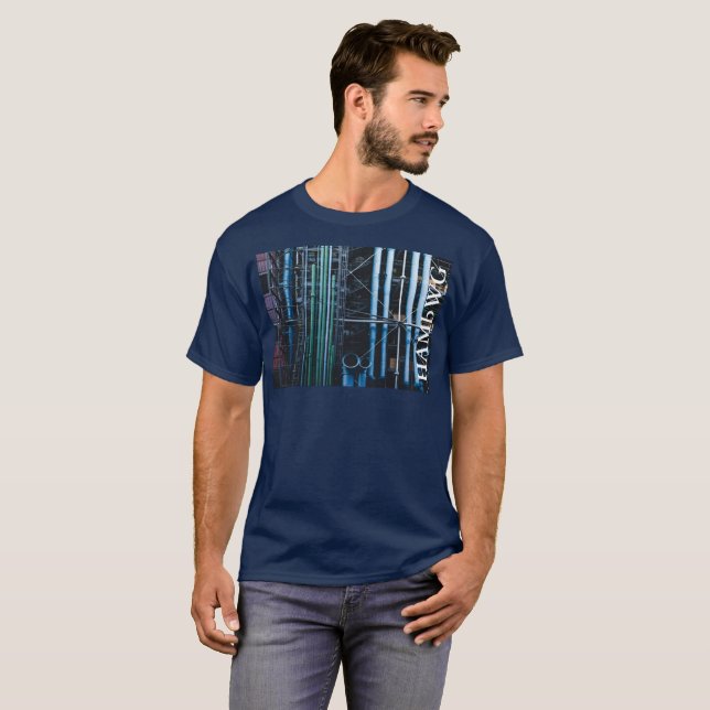 HAMbWG - T-Shirt - Architecture White Ornate Lg (Hel framsida)