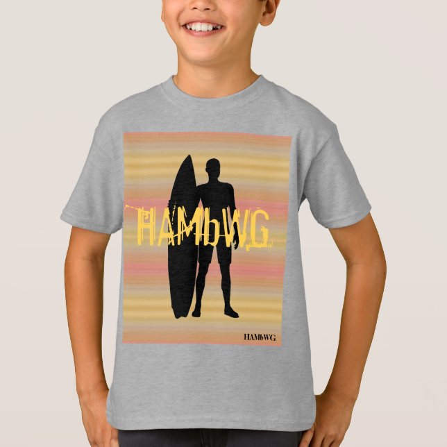 HAMbWG - T Shirt - Blek Gradients Surfer (Framsida)