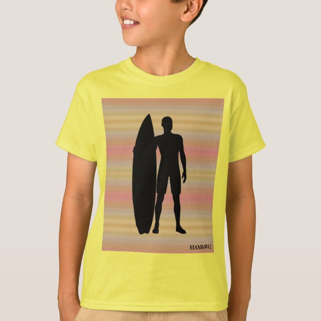 HAMbWG - T Shirt - Blek Gradients Surfer (Framsida)