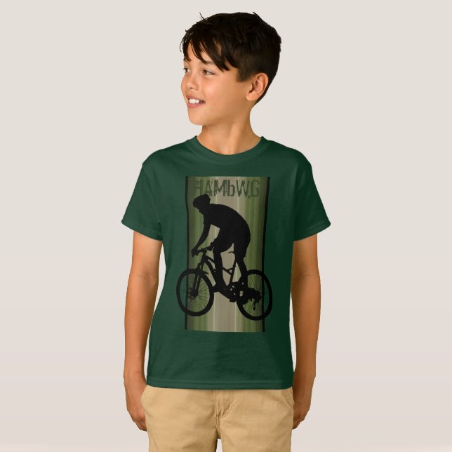 HAMbWG - T Shirt - Olive - Bike Rider (Hel framsida)