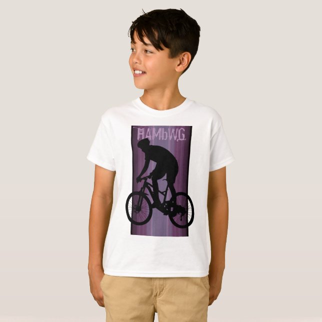 HAMbWG - T Shirt - Raspberry Bike Rider (Hel framsida)