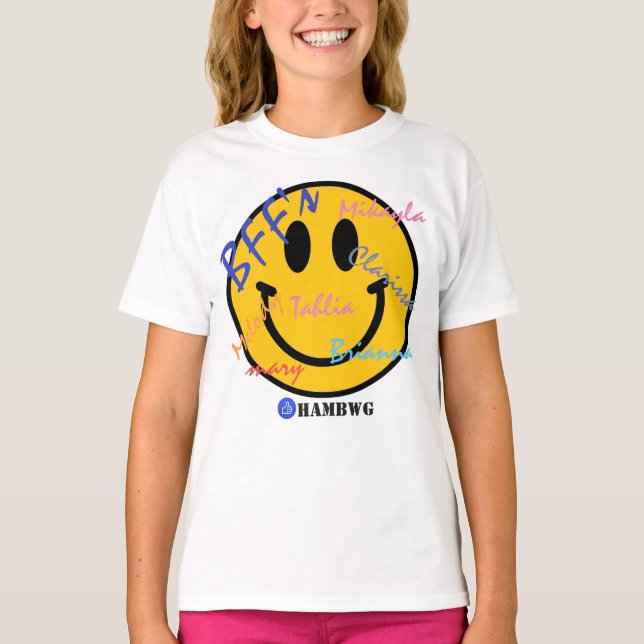 HAMbWG - T-Shirts - BFF Gult Emoji (Framsida)