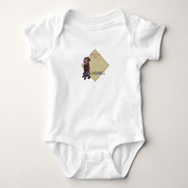 HAMbWG - T-Shirts - Chocolate Lab "Zeus" (Framsida)
