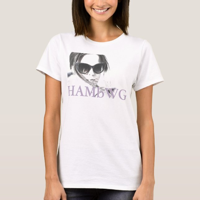 HAMbWG - T-Shirts - HAMbWG B W Ansikte med Logotyp (Framsida)