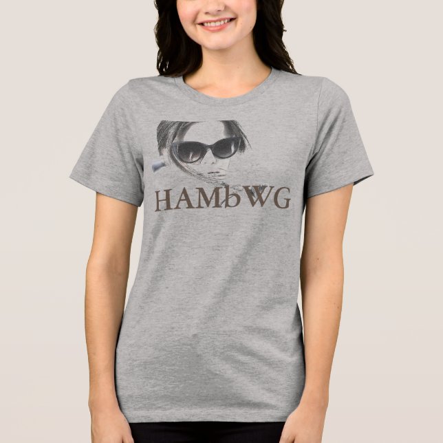 HAMbWG - T-Shirts - HAMbWG B W Ansikte med Logotyp (Framsida)