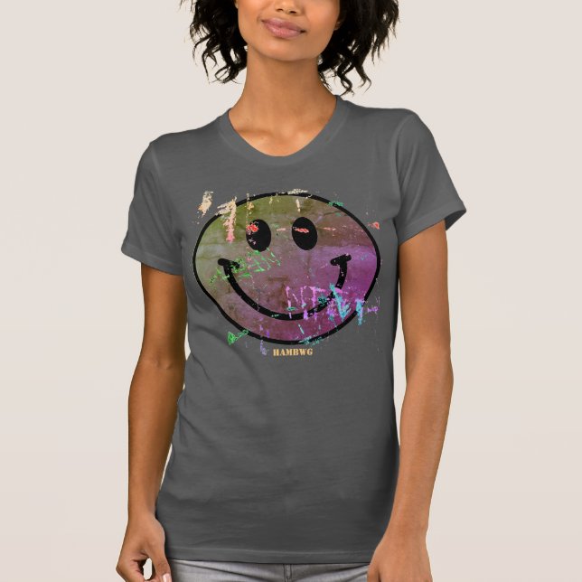 HAMbWG - T-Shirts - Smile Ansikte Distress (Framsida)