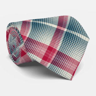 HAMbWG - Tie - Bone w Teal and Cherry Diag. Gammal Slips