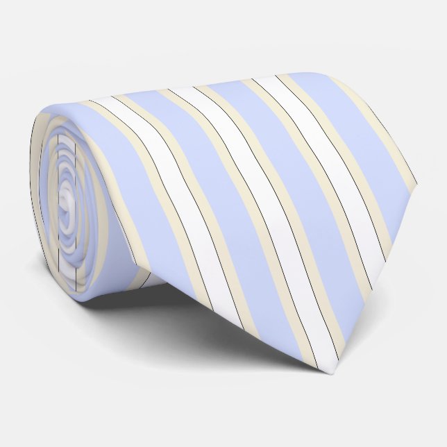 HAMbWG - Tie - Silver Blue/Creme/White/Blk Rand Slips (Rullad)