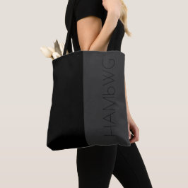 HAMbWG - Tote Bag-Black & Grått w HAMbWG-Logotyp Tygkasse