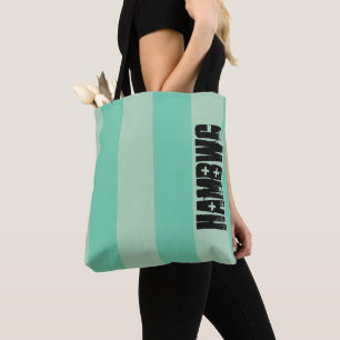 HAMbWG - Tote Bag- Bright Mint Rand HAMbWG-Logotyp Tygkasse