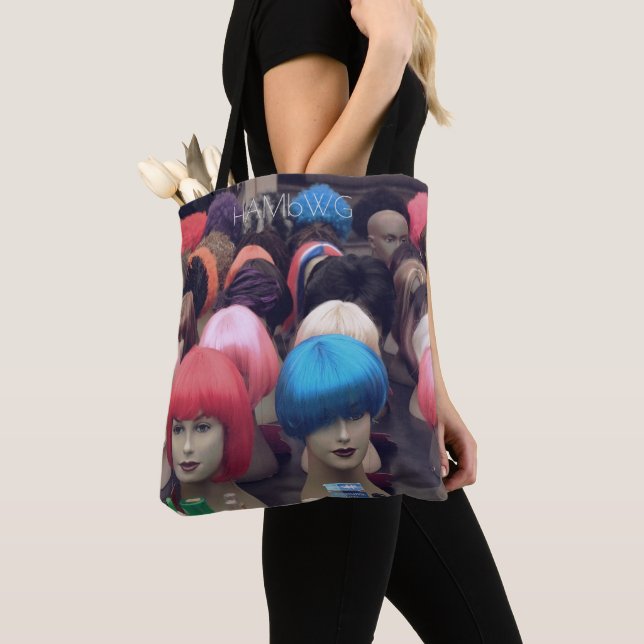 HAMbWG - Tote Bag - Colorful Wigs Tygkasse (Närbild)