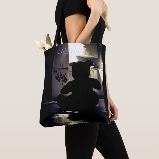 HAMbWG - Tote Bag - Gothic Teddy Tygkasse (Närbild)