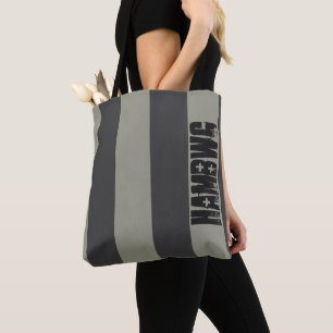 HAMbWG - Tote Bag - Khaki Grått HAMbWG-Logotyp Tygkasse