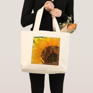 HAMbWG - Tote Bag - Målad solros Jumbo Tygkasse