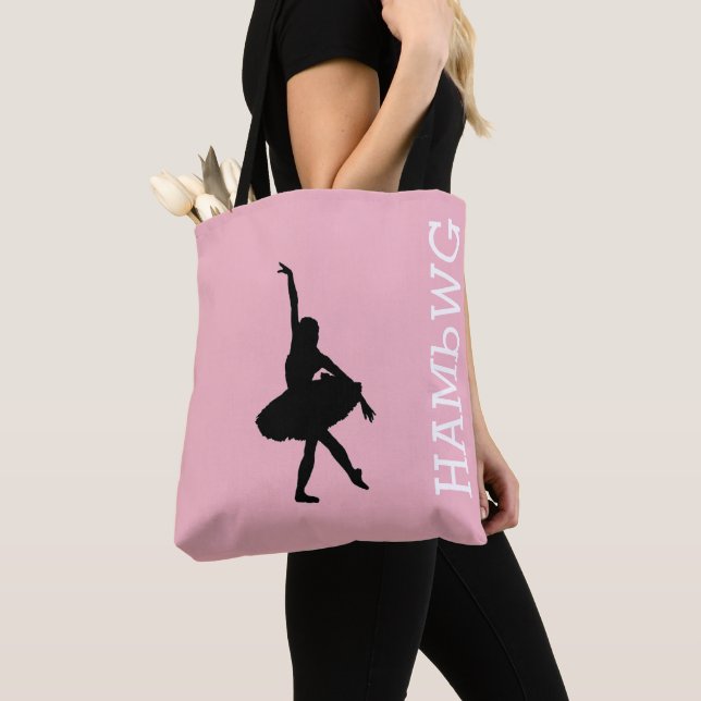 HAMbWG tote bags - Ballet Dancer Design Tygkasse (Närbild)