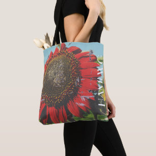 HAMbWG - Tote bags - Röd solros Tygkasse