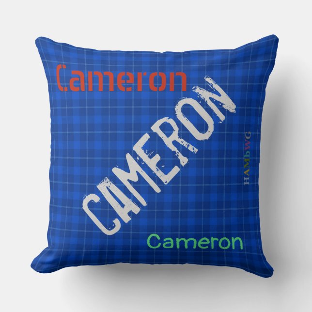 HAMbWG Vanity Pillow - Add namn - Blue Play Kudde (Framsida)